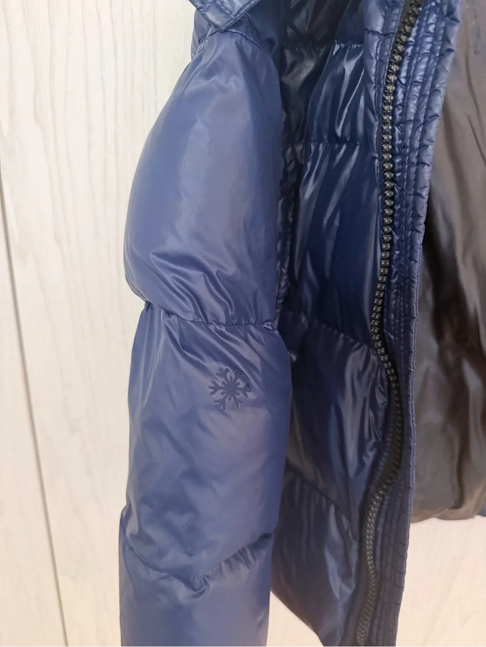 Children's Navy Puffer Jacket with Hood